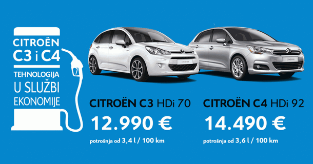 Citroen C3 i C4 dizel po povoljnim cenama