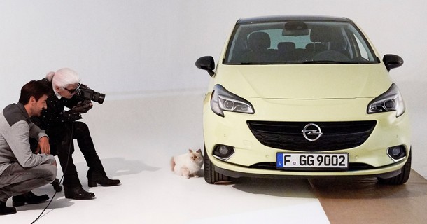 Opel Corsa, Karl Lagerfeld i supermodel Šupet iza kulisa