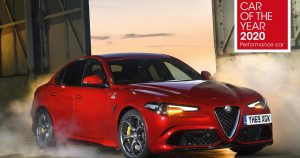 „Het trik“ modela Alfa Romeo Giulia Quadrifoglio – nagrada za automobil godine 2020. magazina „What Car?“