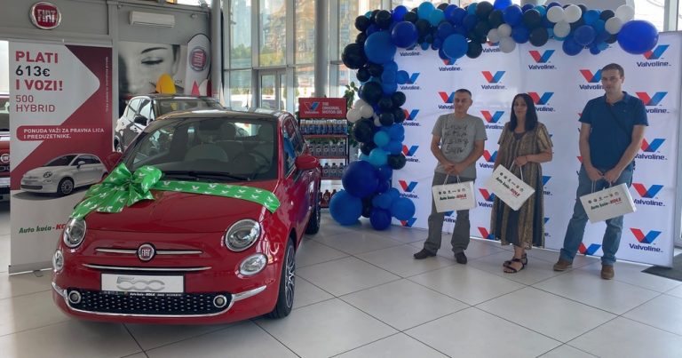 Valvoline i Auto kuća Kole – Zemun uručili Fiat 500 Hybrid Dolcevita srećnom dobitniku