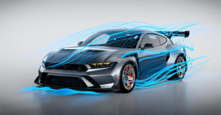 Ford Mustang® GTD ima aerodinamičke prednosti zbog kojih je brži od većine trkačkih automobila na stazama