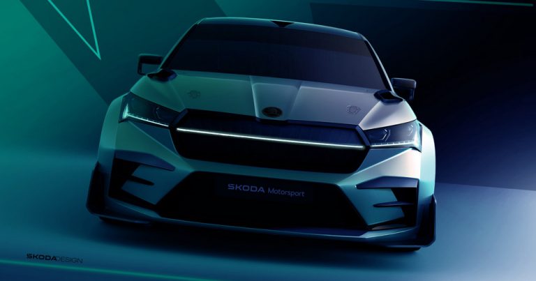 Prve skice modela Škoda Enyaq RS Race: Koncept studija spaja DNK motosporta i održivost