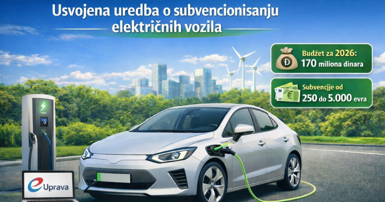 Usvojena uredba o subvencionisanju električnih vozila za 2026.godinu